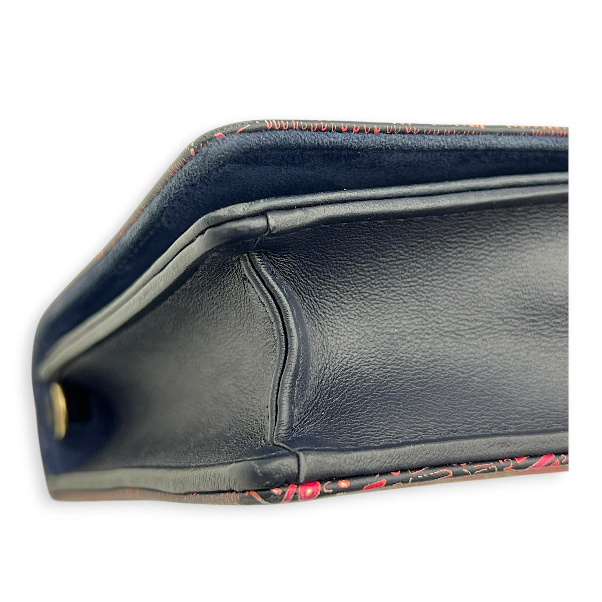 CHIURI CRUISE 2020 MARINE Lion Wallet On Chain Black in Calfskin, Gold hardware
