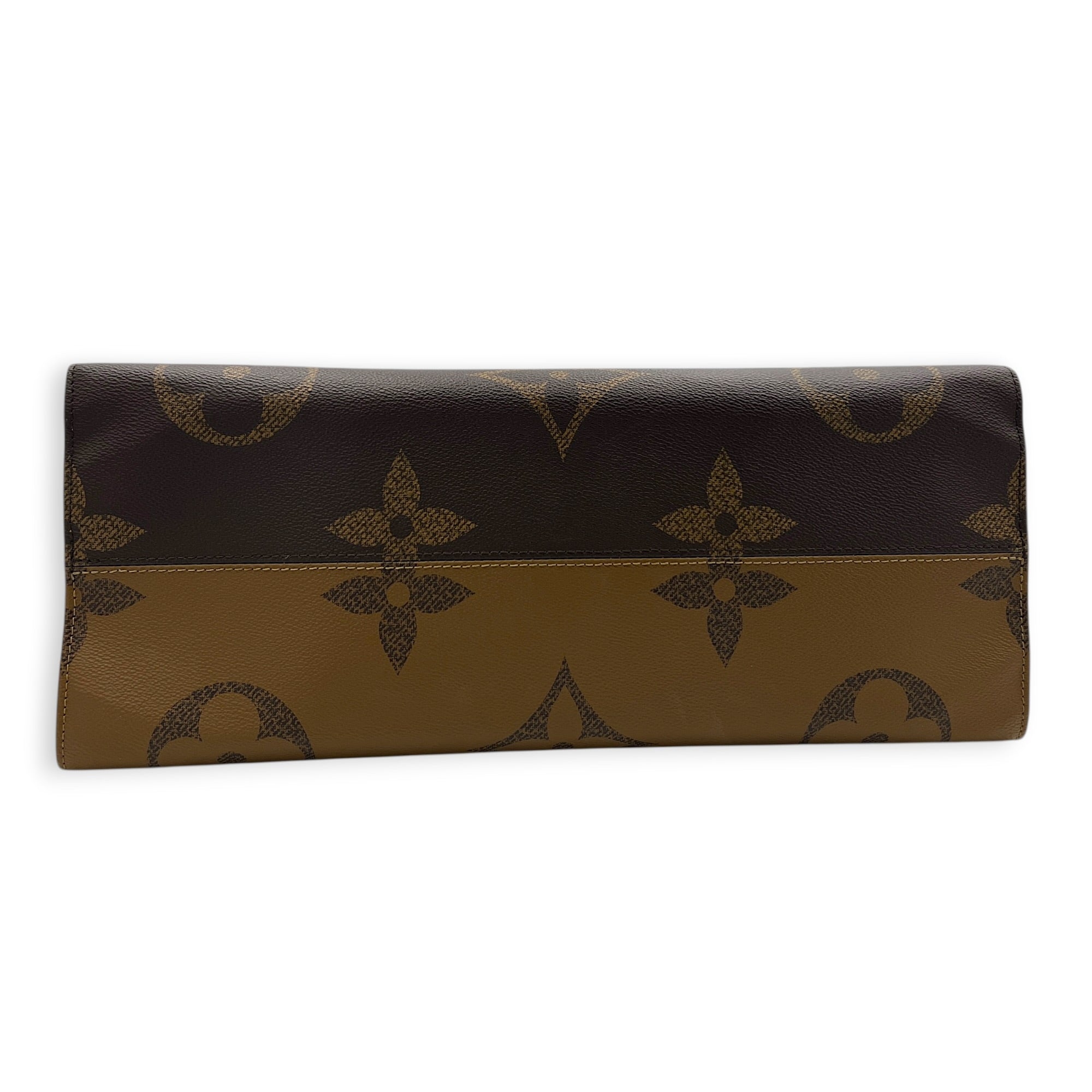 OnTheGo Tote Bag GM Brown in Monogram Coated Canvas, Gold hardware