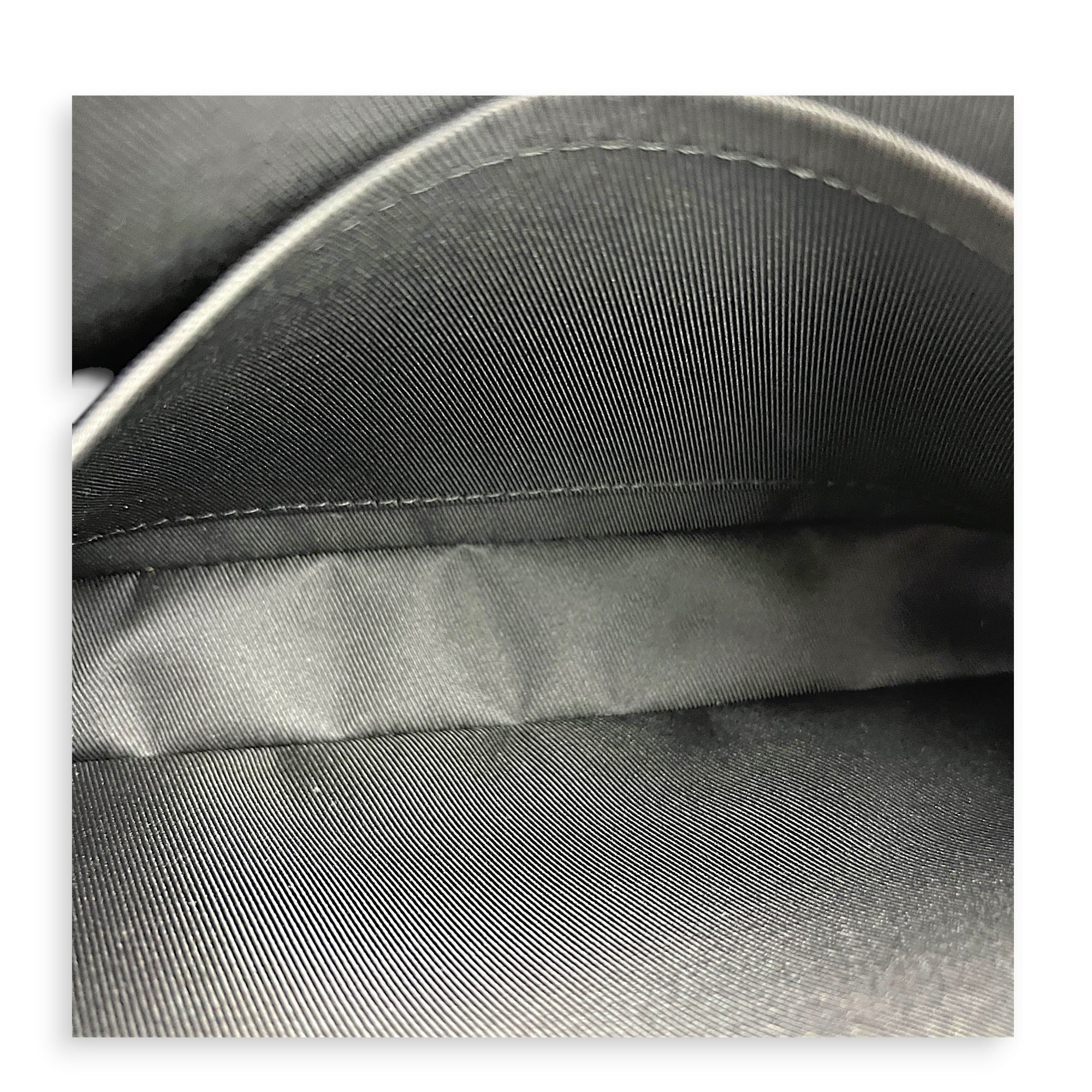 Trio Messenger Black in Monogram Coated Canvas, Silver hardware