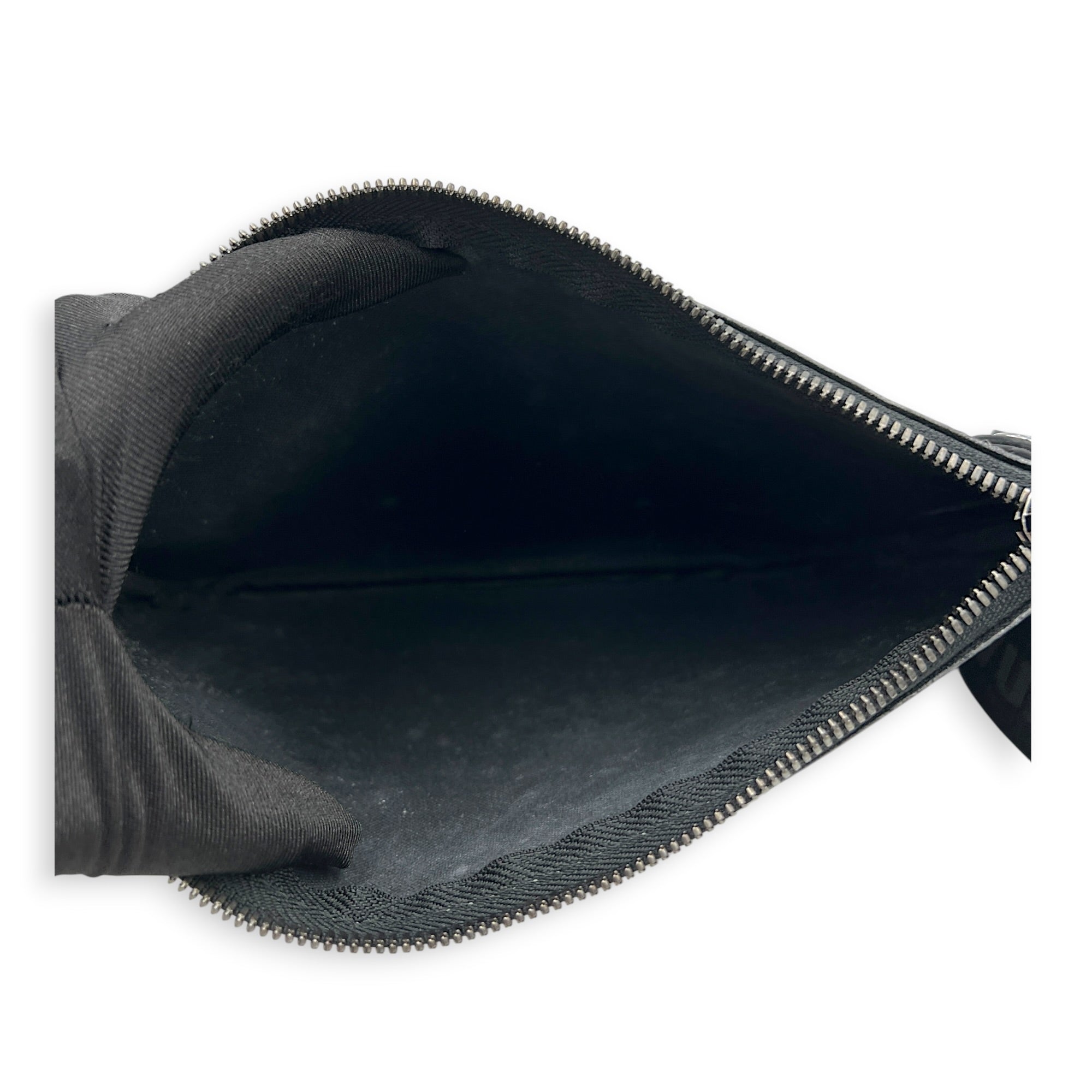 Trio Messenger Black in Monogram Coated Canvas, Silver hardware