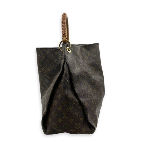 Artsy Shoulder Bag GM Brown in Monogram Coated Canvas, Gold hardware