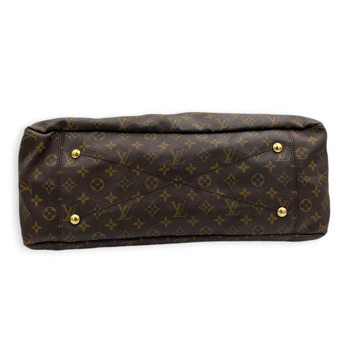 Artsy Shoulder Bag GM Brown in Monogram Coated Canvas, Gold hardware