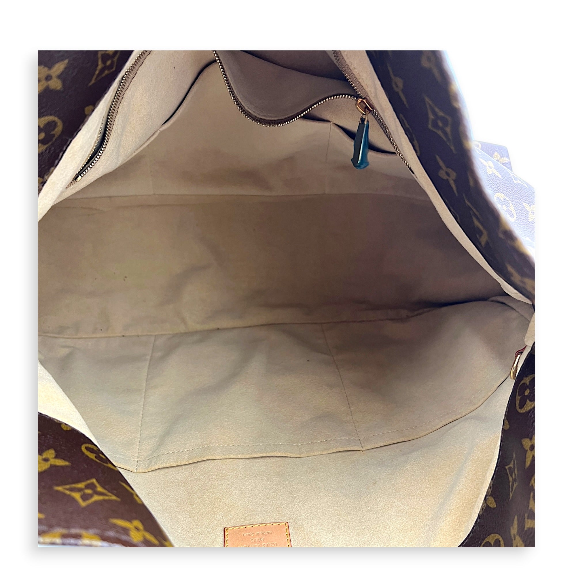 Artsy Shoulder Bag GM Brown in Monogram Coated Canvas, Gold hardware