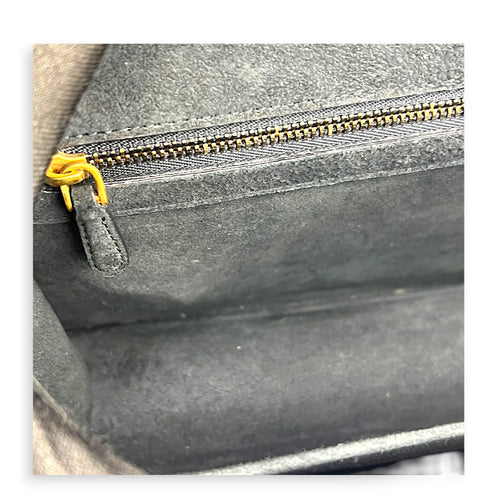 Diorama Shoulder Bag Blue in Denim, Gold hardware