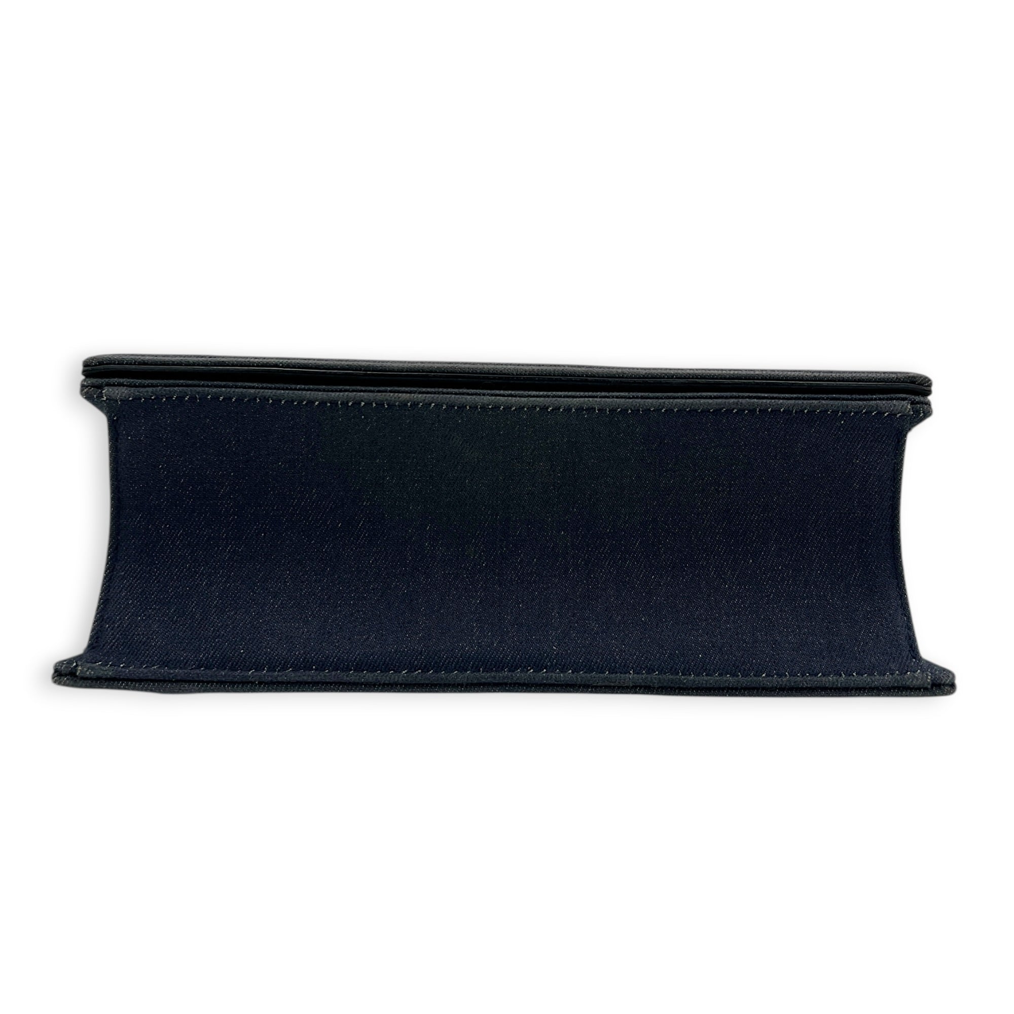 Diorama Shoulder Bag Blue in Denim, Gold hardware