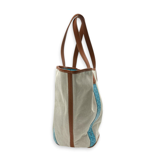 BELHARRA BIARRITZ REVERSIBLE Tote Bag MM Blue in Coated Canvas