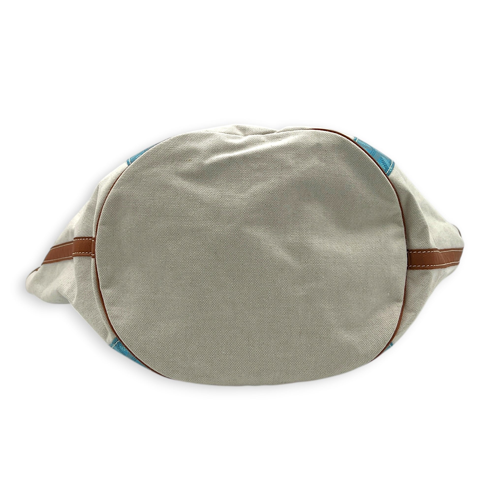 BELHARRA BIARRITZ REVERSIBLE Tote Bag MM Blue in Coated Canvas