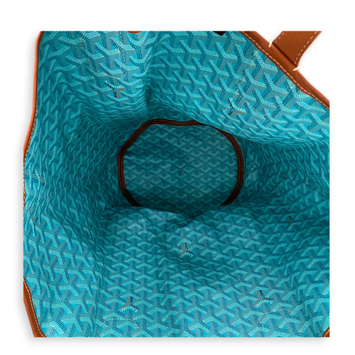 BELHARRA BIARRITZ REVERSIBLE Tote Bag MM Blue in Coated Canvas