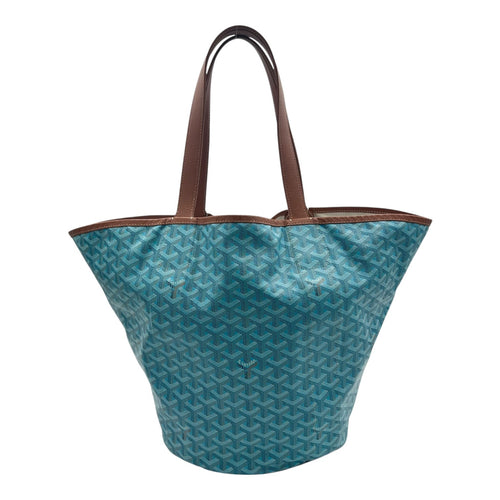 BELHARRA BIARRITZ REVERSIBLE Tote Bag MM Blue in Coated Canvas