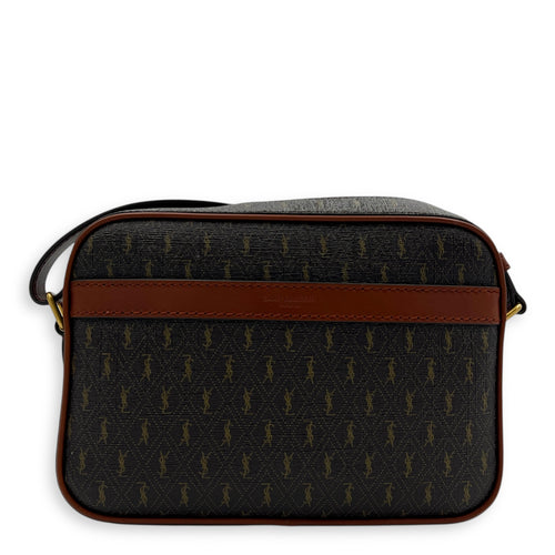 Le Monogramme Crossbody Bag Brown in Coated Canvas, Gold hardware