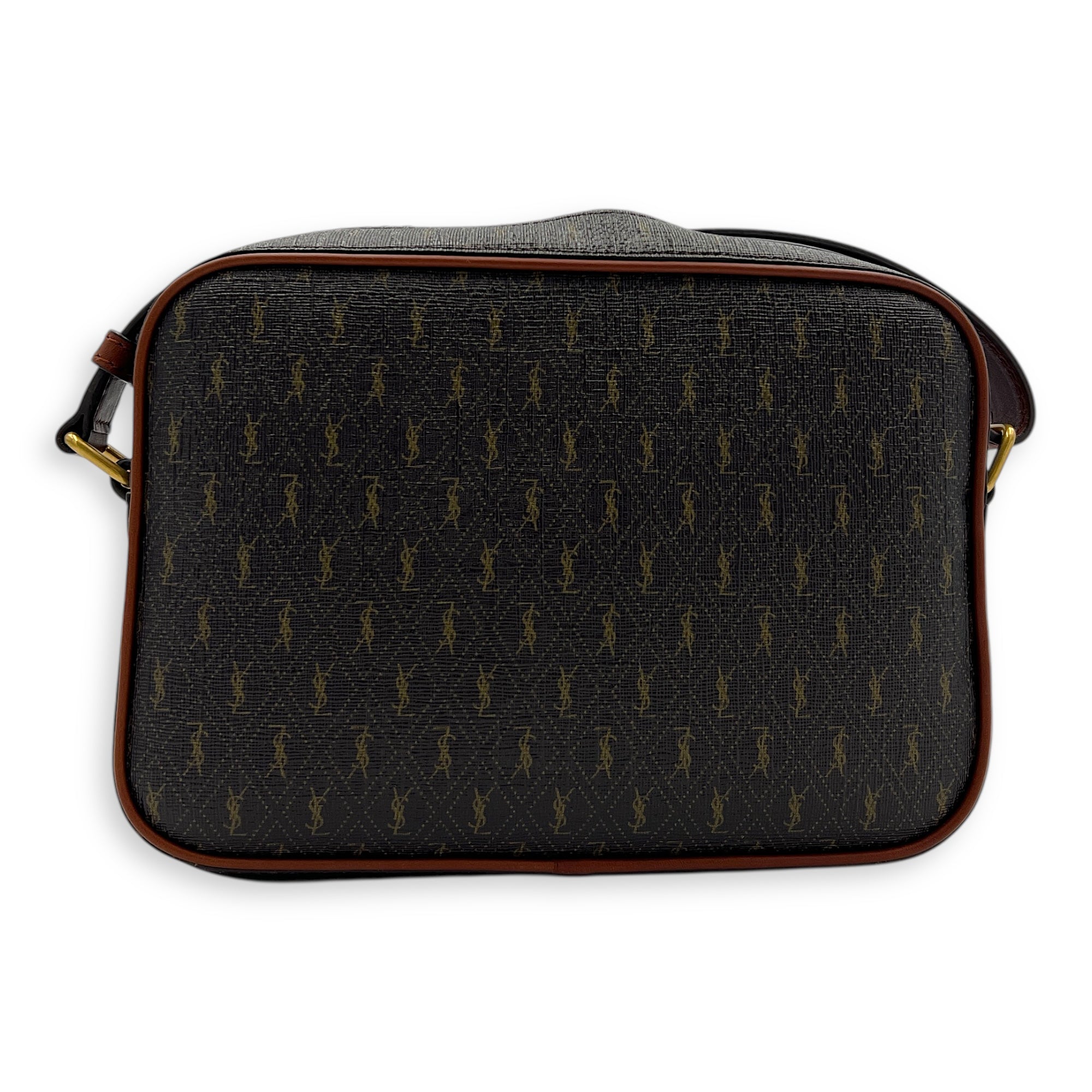Le Monogramme Crossbody Bag Brown in Coated Canvas, Gold hardware