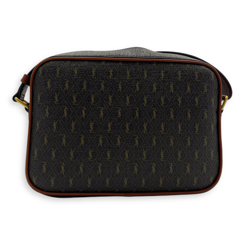 Le Monogramme Crossbody Bag Brown in Coated Canvas, Gold hardware