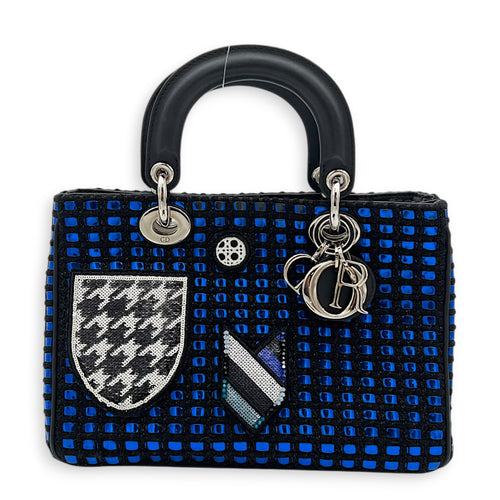 Diorissimo Top Handle Bag Black in Calfskin, Silver hardware
