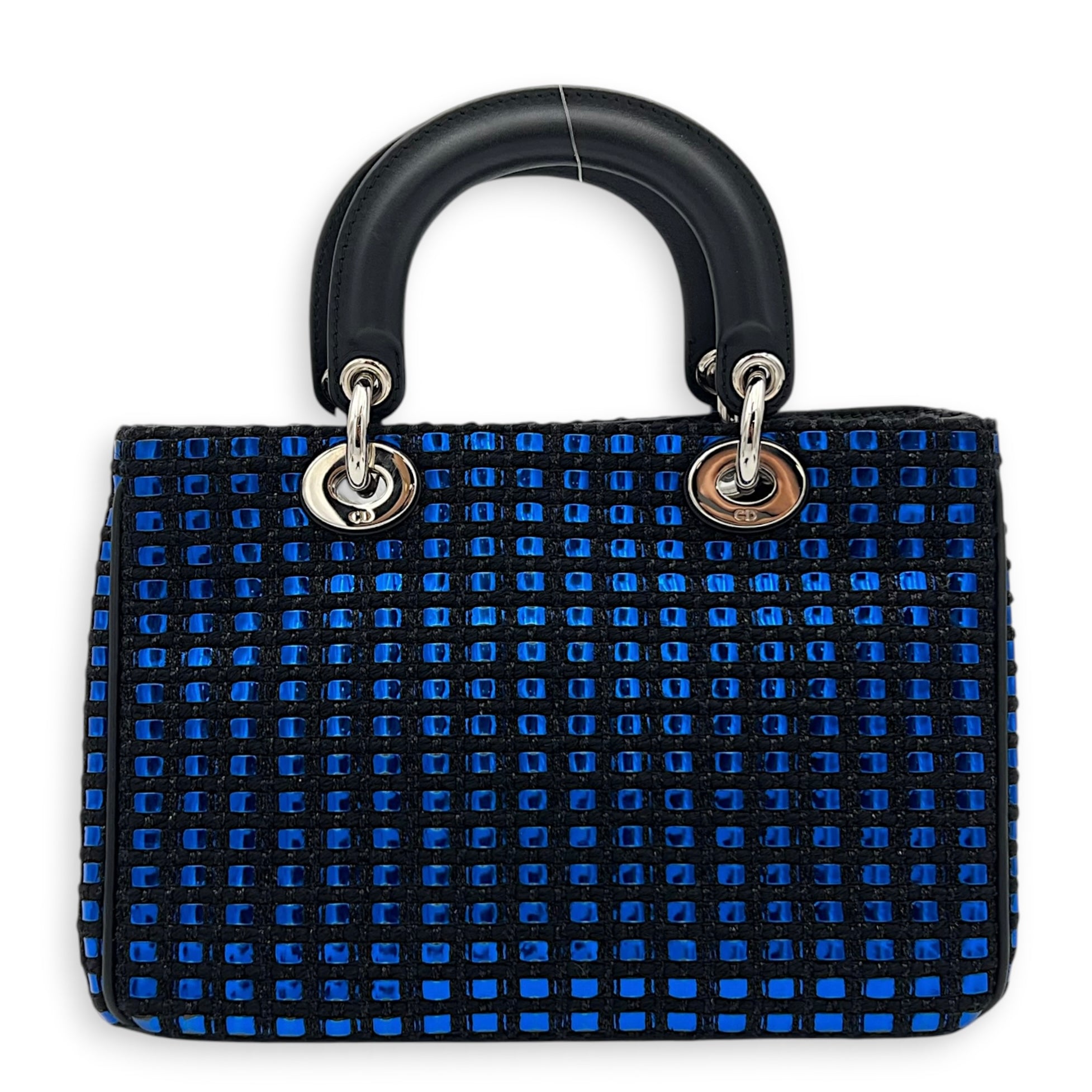 Diorissimo Top Handle Bag Black in Calfskin, Silver hardware