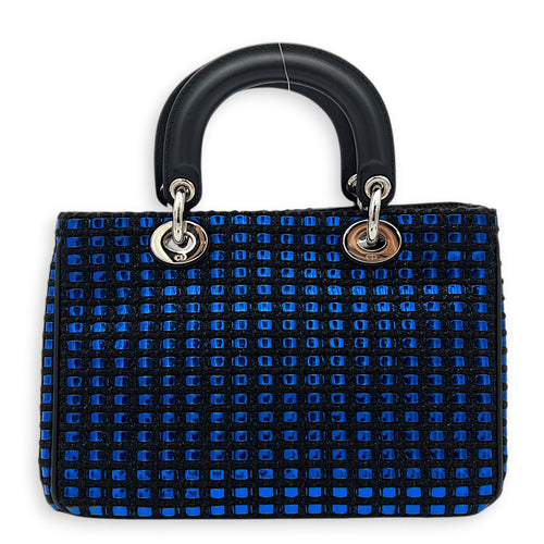 Diorissimo Top Handle Bag Black in Calfskin, Silver hardware