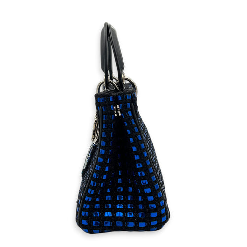 Diorissimo Top Handle Bag Black in Calfskin, Silver hardware