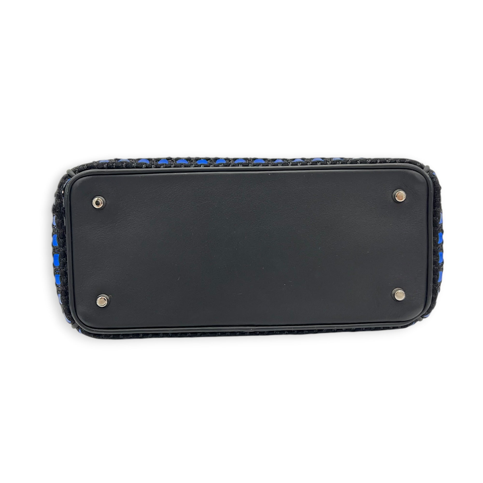 Diorissimo Top Handle Bag Black in Calfskin, Silver hardware