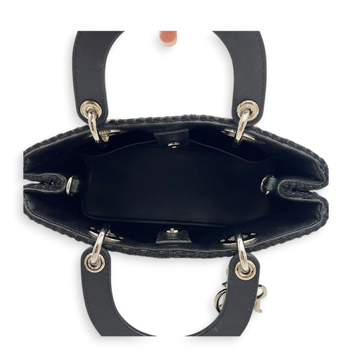 Diorissimo Top Handle Bag Black in Calfskin, Silver hardware