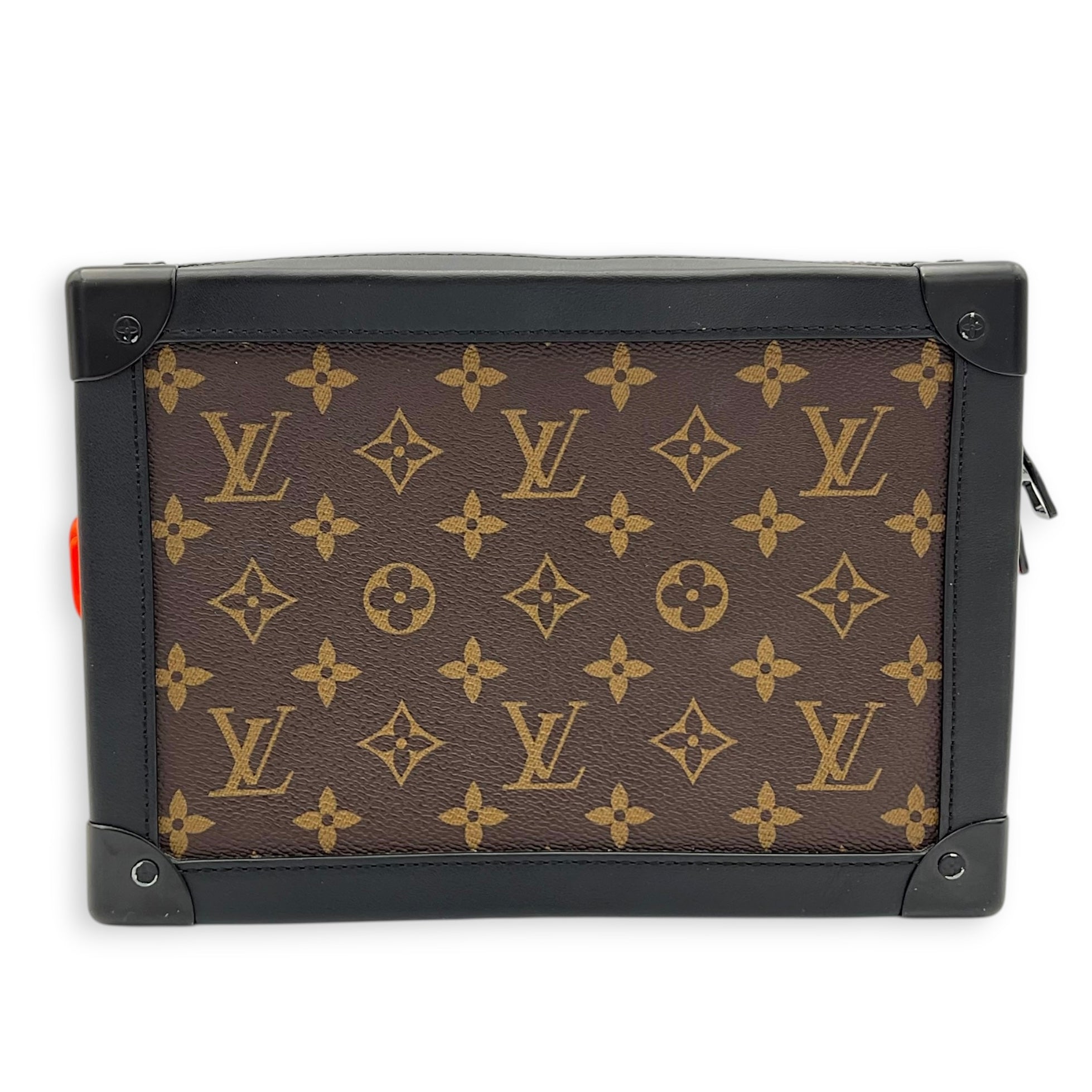 Soft Trunk Shoulder Bag Brown in Monogram Coated Canvas, Mixed hardware