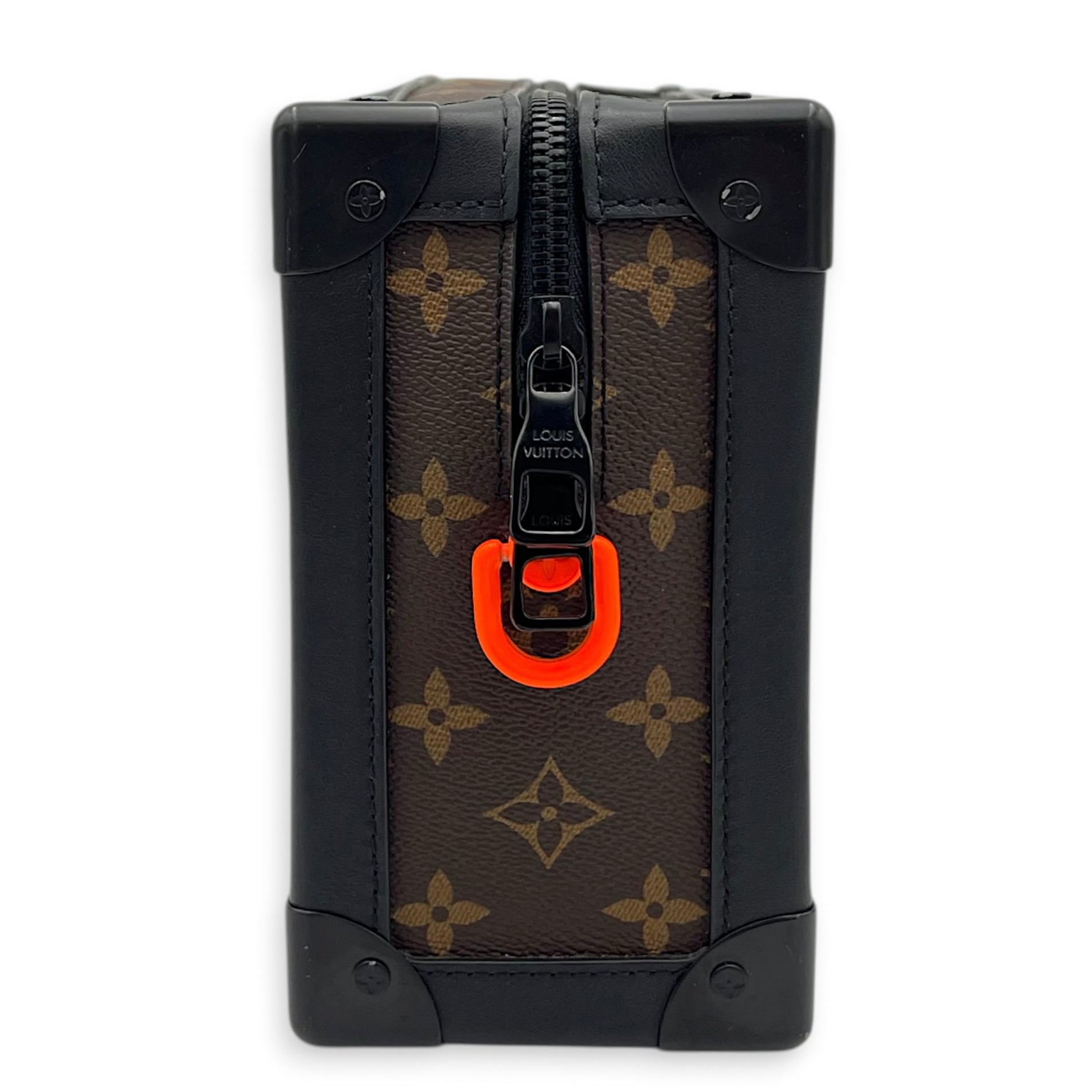 Soft Trunk Shoulder Bag Brown in Monogram Coated Canvas, Mixed hardware