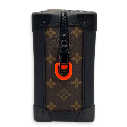 Soft Trunk Shoulder Bag Brown in Monogram Coated Canvas, Mixed hardware