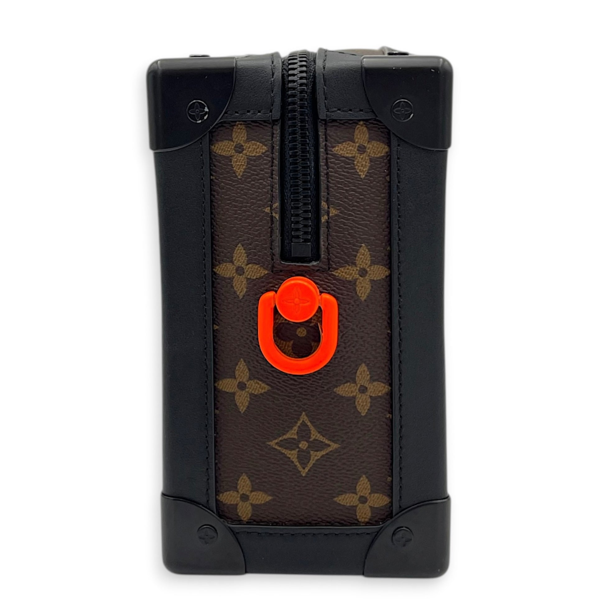Soft Trunk Shoulder Bag Brown in Monogram Coated Canvas, Mixed hardware