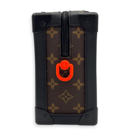 Soft Trunk Shoulder Bag Brown in Monogram Coated Canvas, Mixed hardware
