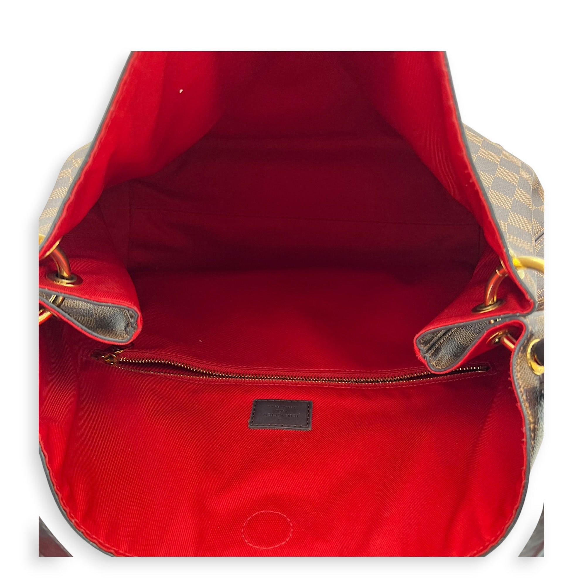 Graceful Shoulder Bag MM Brown in Coated Canvas, Gold hardware