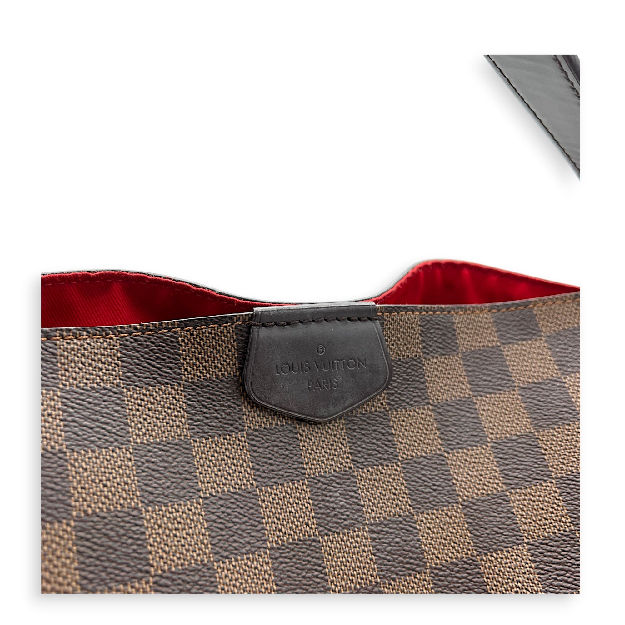 Graceful Shoulder Bag MM Brown in Coated Canvas, Gold hardware