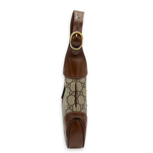 Jackie 1961 Shoulder Bag Brown in Coated Canvas, Gold hardware