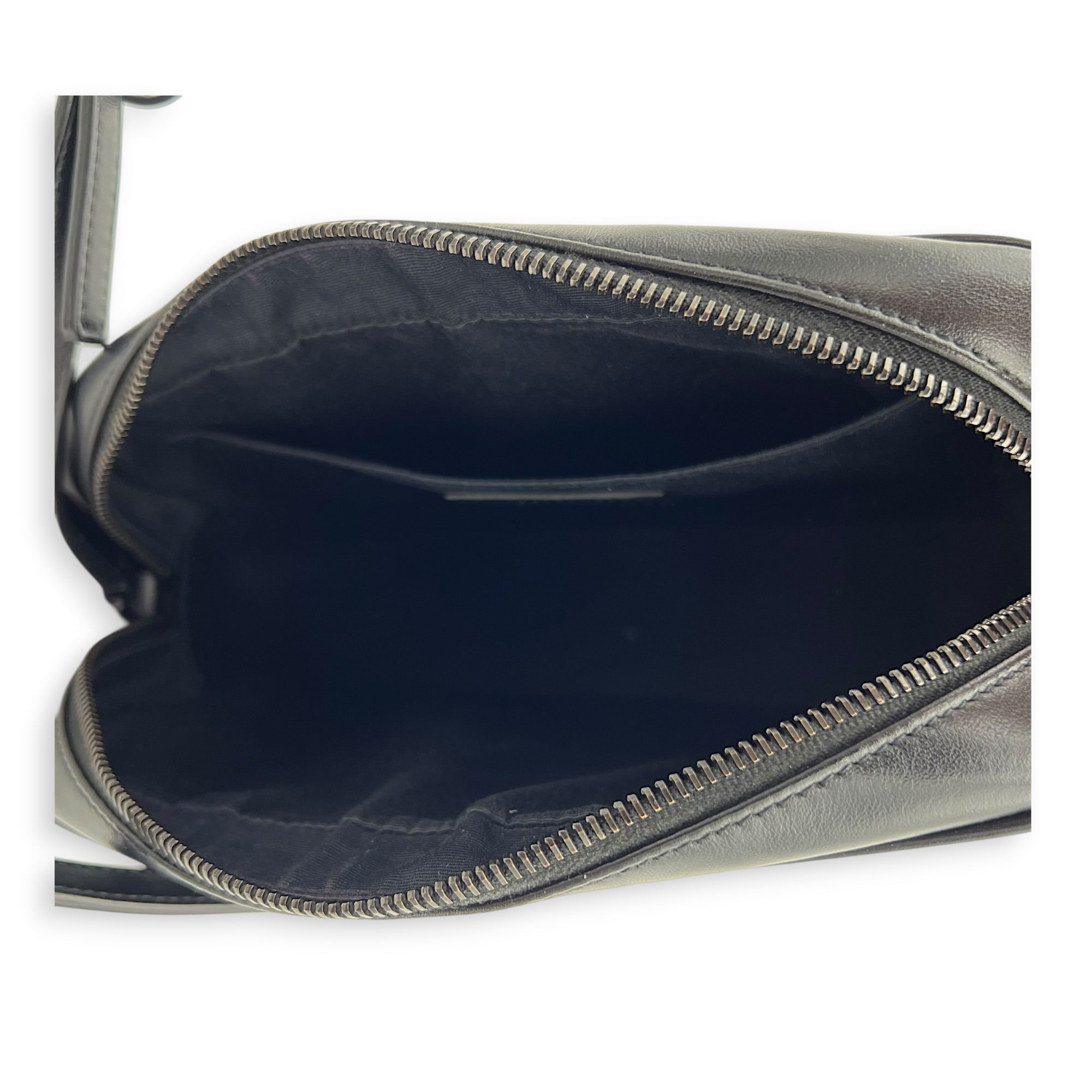 Loulou Shoulder Bag Black in Calfskin, Black hardware