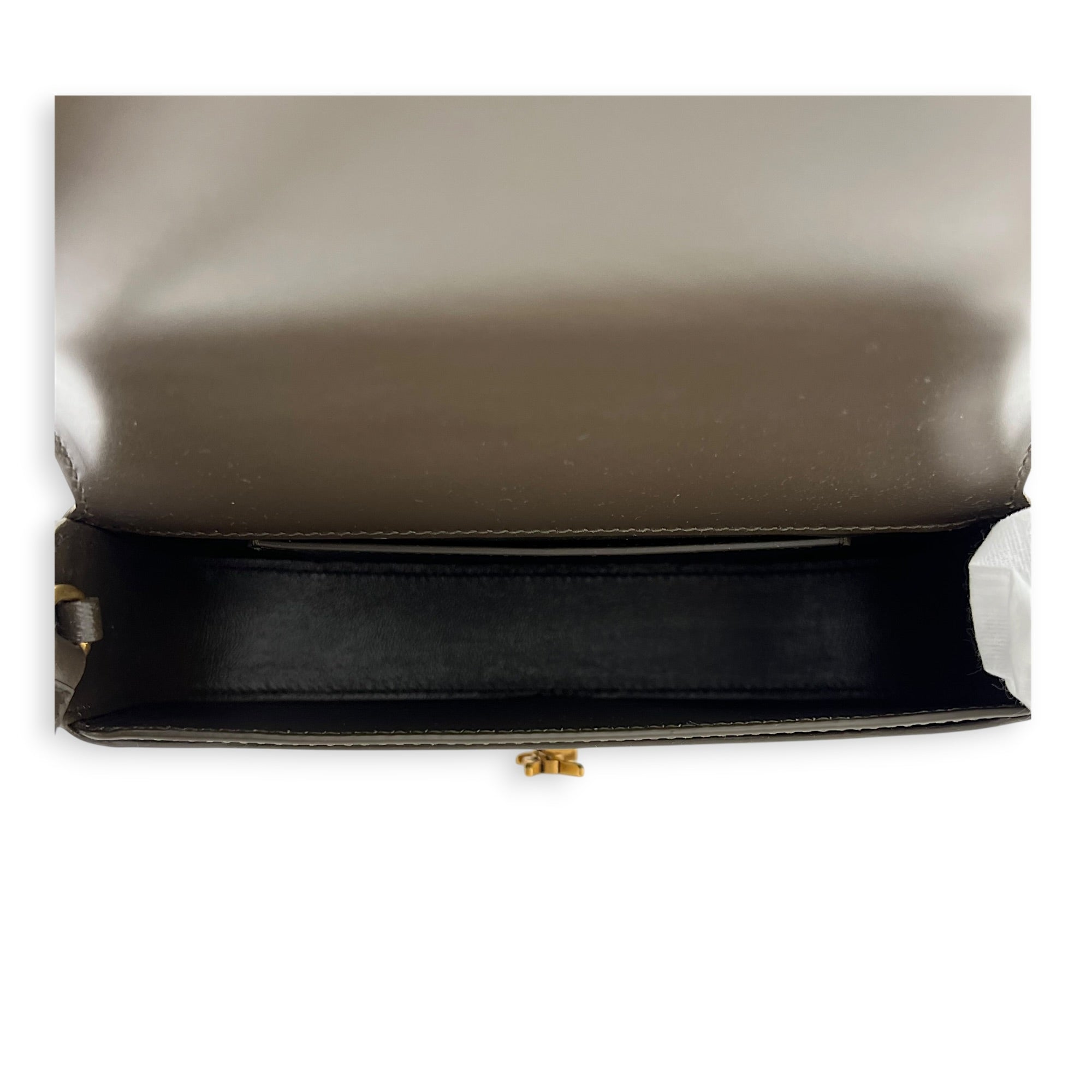 Voltaire Shoulder Bag Dark Musk in Calfskin, Gold hardware