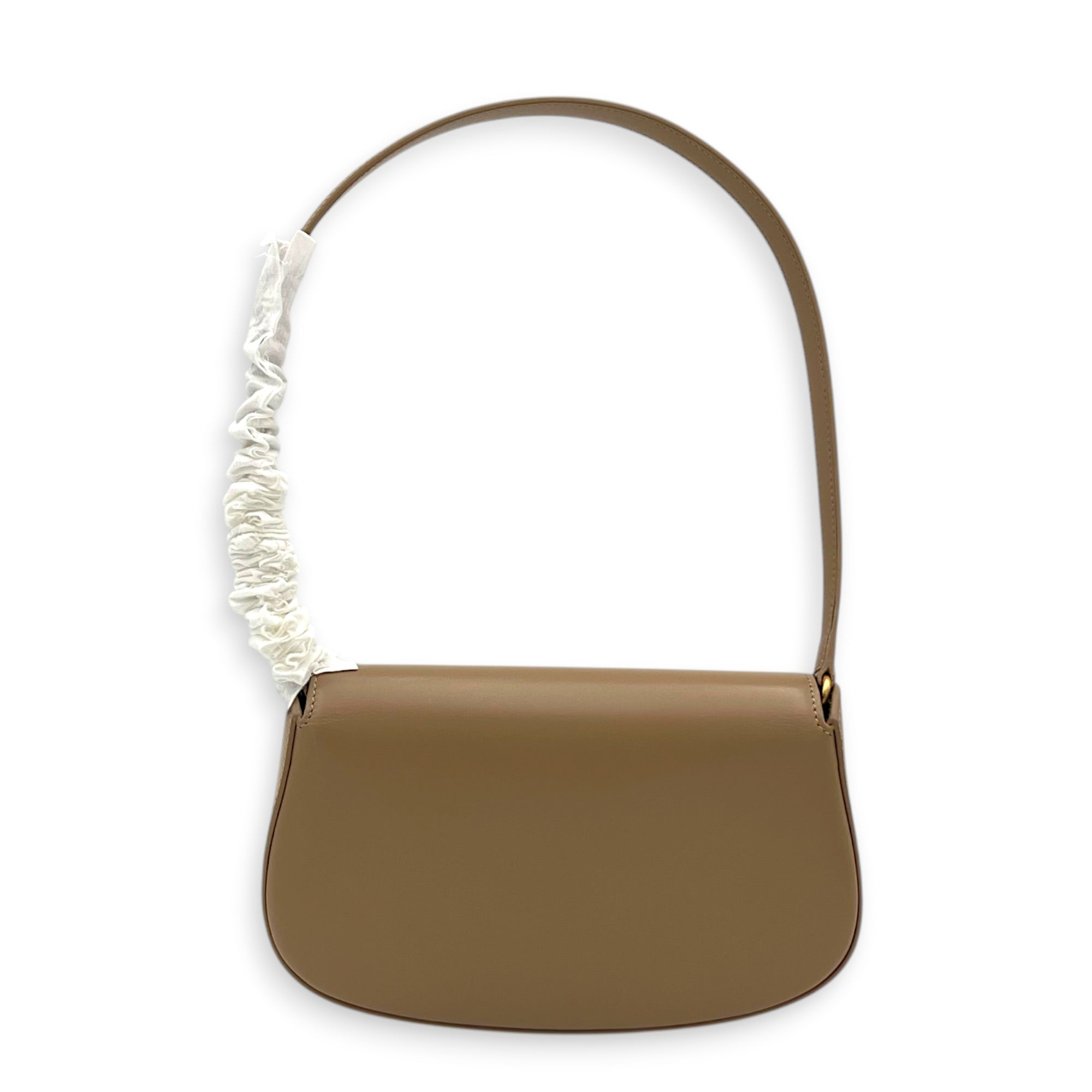 Voltaire Shoulder Bag Beige in Calfskin, Gold hardware