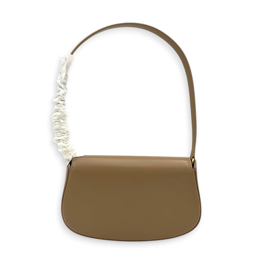 Voltaire Shoulder Bag Beige in Calfskin, Gold hardware
