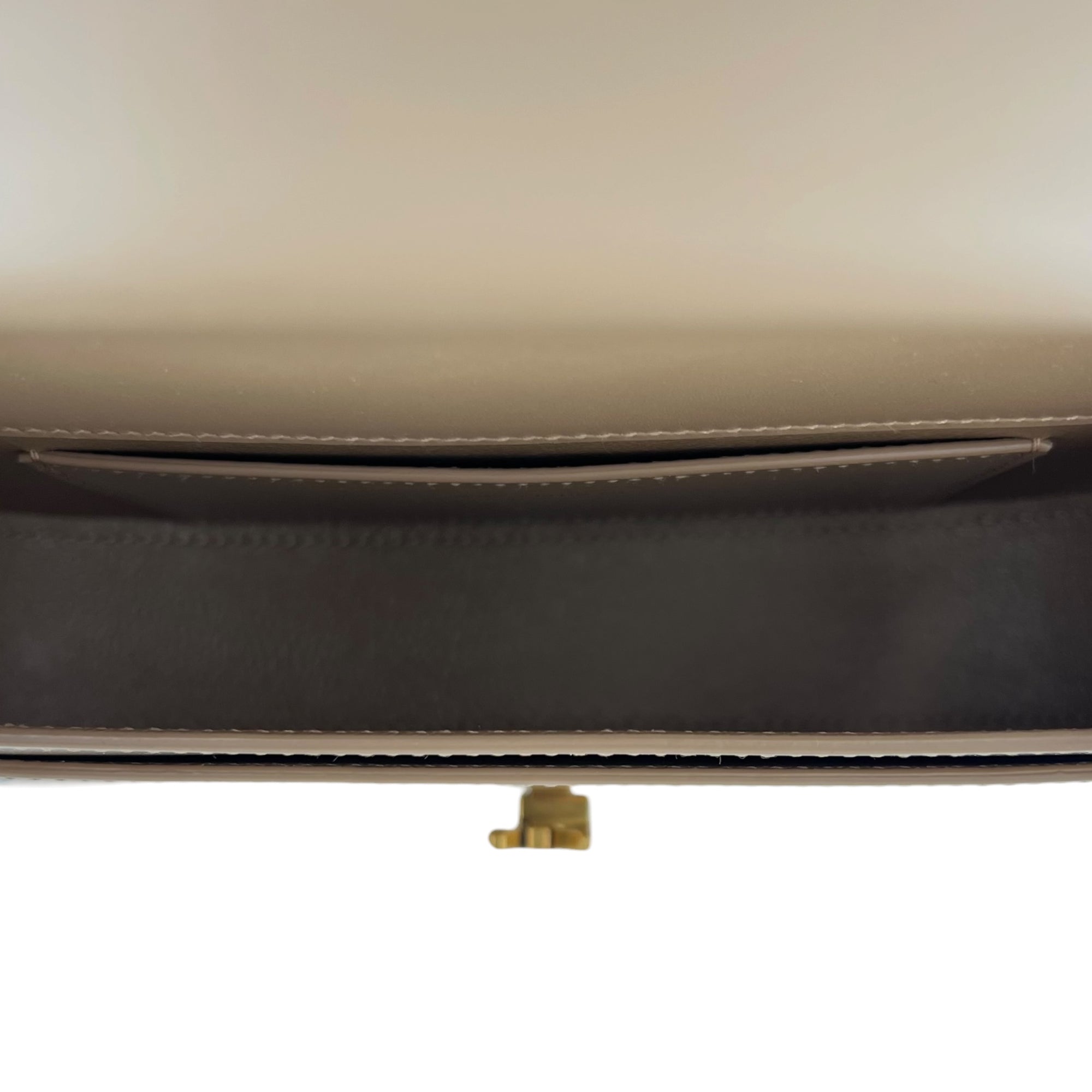 Voltaire Shoulder Bag Beige in Calfskin, Gold hardware