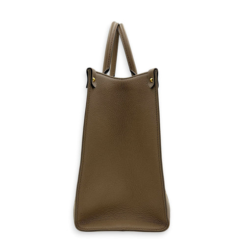OnTheGo Tote Bag MM Beige in Empreinte Leather, Gold hardware