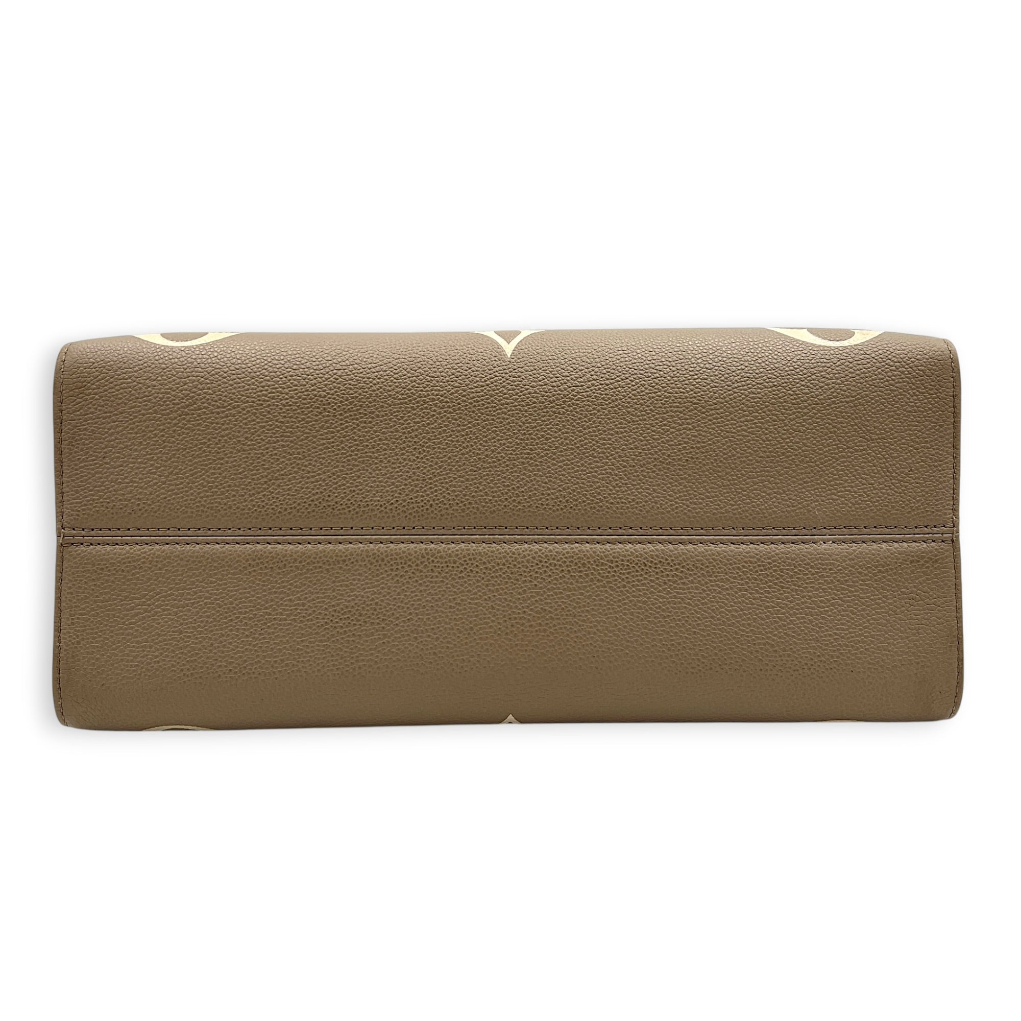 OnTheGo Tote Bag MM Beige in Empreinte Leather, Gold hardware