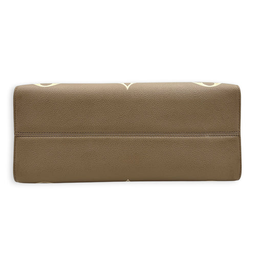 OnTheGo Tote Bag MM Beige in Empreinte Leather, Gold hardware