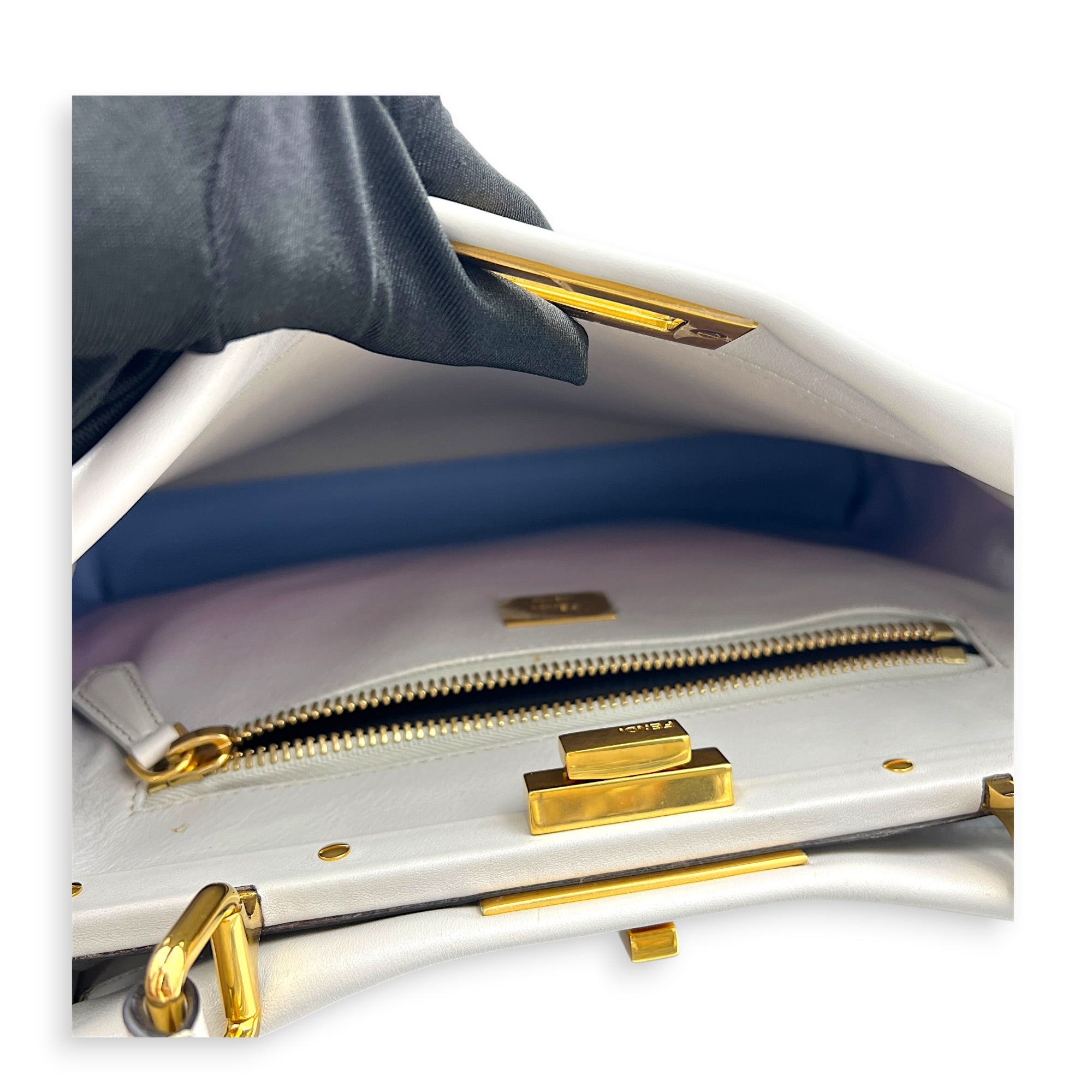 Peekaboo Top Handle Bag Multi-colour in Calfskin, Gold hardware