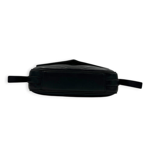Loulou Toy Black Crossbody Bag in Lambskin, Gold hardware