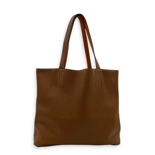 Double Sens Gold/Orange Tote Bag in Clemence