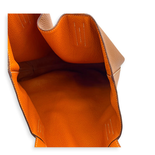 Double Sens Gold/Orange Tote Bag in Clemence