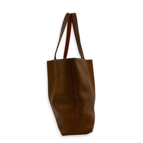 Double Sens Gold/Orange Tote Bag in Clemence