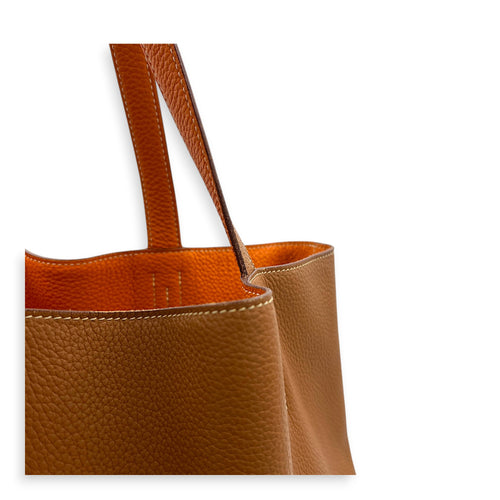 Double Sens Gold/Orange Tote Bag in Clemence
