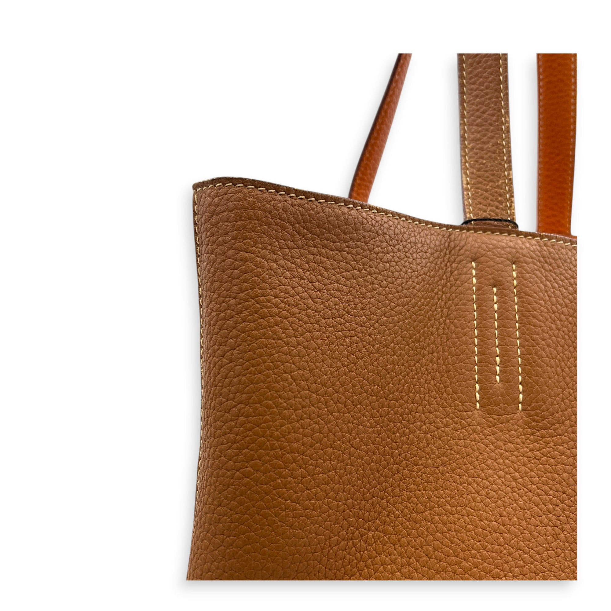 Double Sens Gold/Orange Tote Bag in Clemence