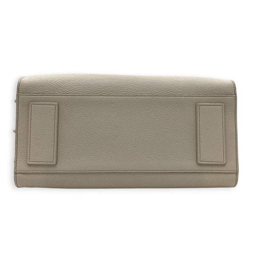 Sac de Jour Top Handle Bag White in Calfskin, Silver hardware