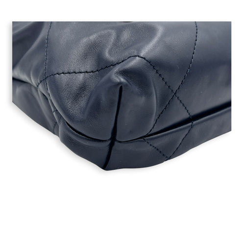 C22 Shoulder Bag Mini Blue in Calfskin, Silver hardware