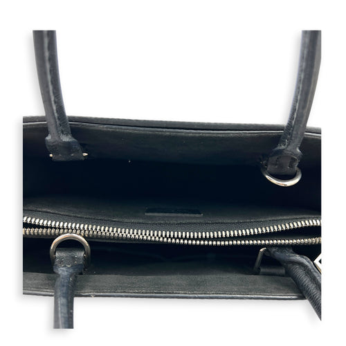 Twist Tote Bag Black in Epi Leather, Silver hardware