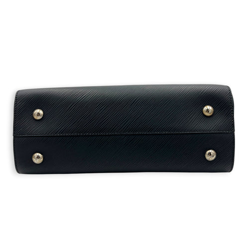 Twist Tote Bag Black in Epi Leather, Silver hardware