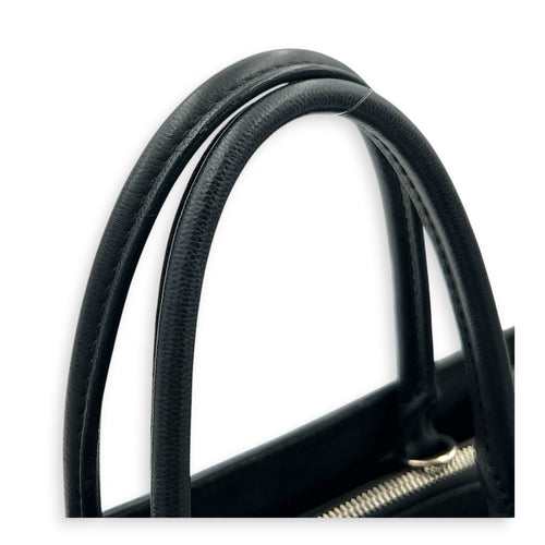 Twist Tote Bag Black in Epi Leather, Silver hardware